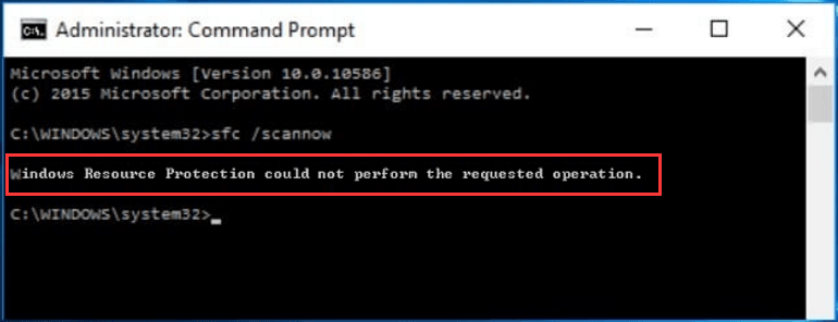 windows 10 windows resource protection could not perform