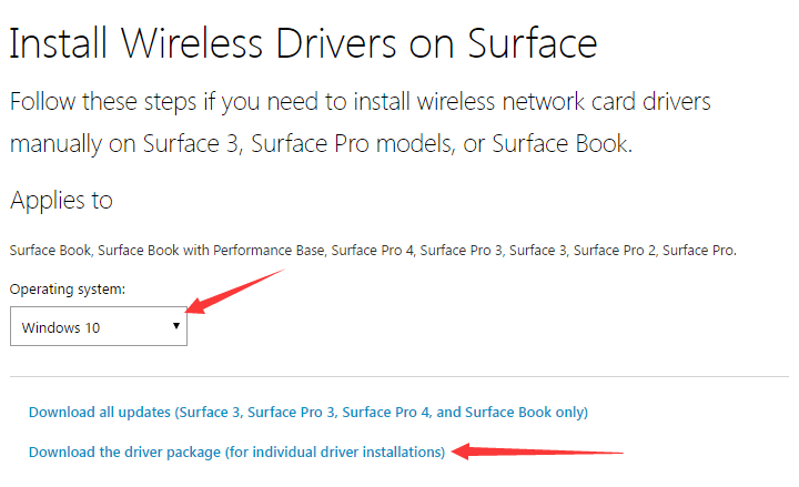 surface pro 3 wifi drivers windows 10