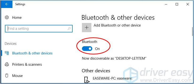 bluetooth windows 10 driver update