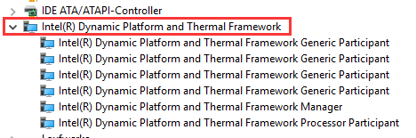intel dynamic platform and thermal framework lpm po