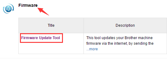 how to find the brother firmware update tool