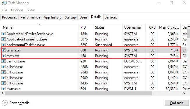 Csrss exe не открывает место хранения файла