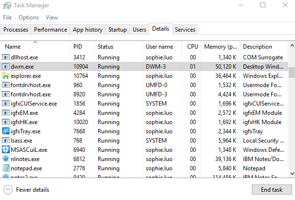 desktop window manager stopped working citrix