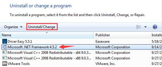 The Application Was Unable To Start Correctly 0xc000007b Fixed - c single click on every item starts with microsoft net click on uninstall change and follow the instruction to uninstall these items