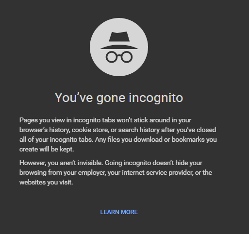 cyberghost keeps making chrome go incognito