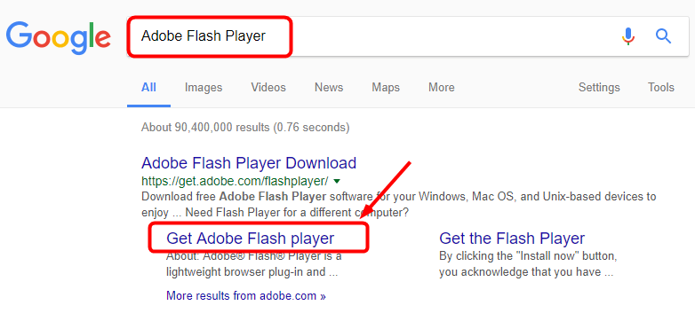 reinstall adobe flash player for mac