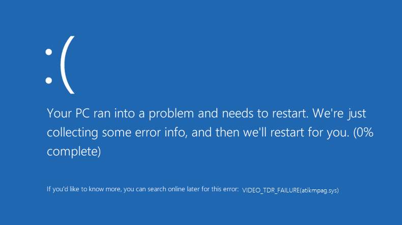 amd apu drivers windows 10 bsod