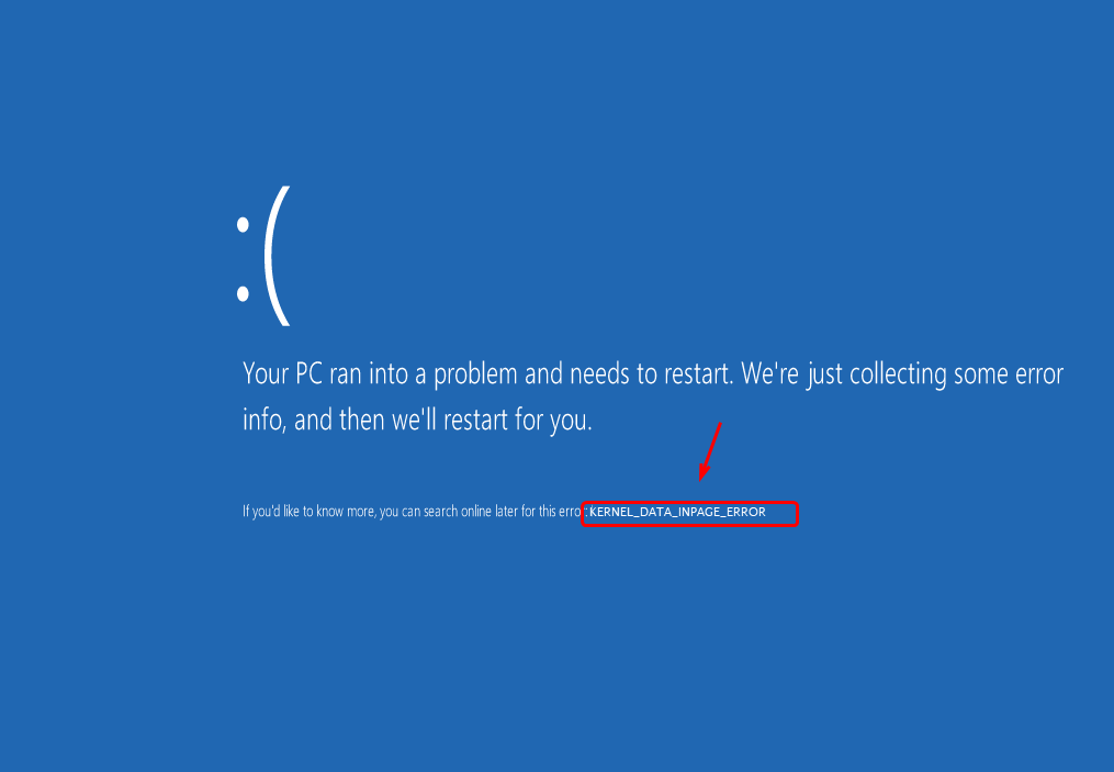 kernel data inpage error windows 10