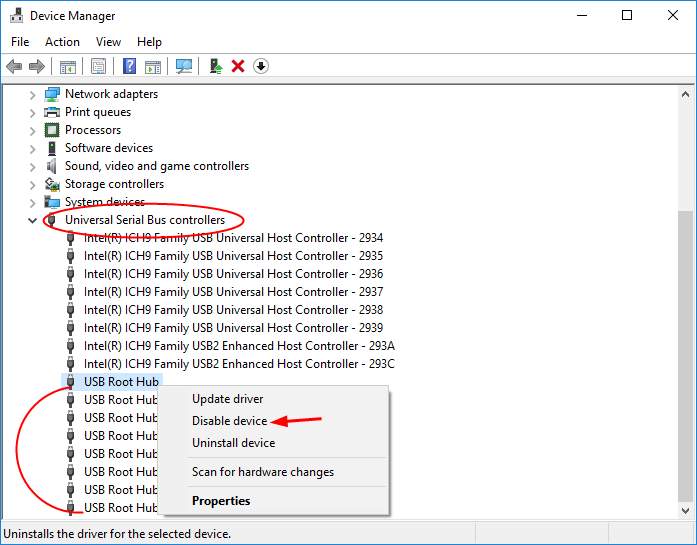 usb root hub driver windows 10 issues