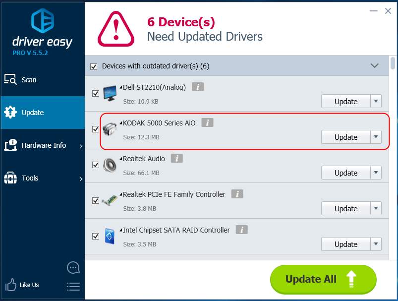 kodak esp c315 driver is unavailable