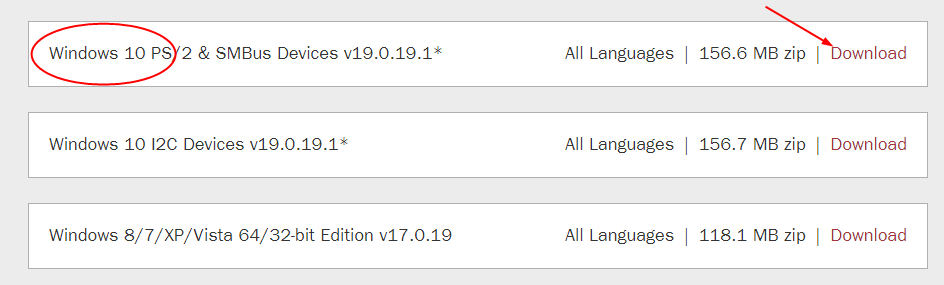 synaptics smbus touchpad not working windows 7