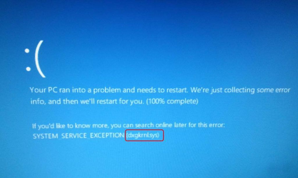 dxgkrnl.sys Blue Screen of Death on Windows [Solved ...