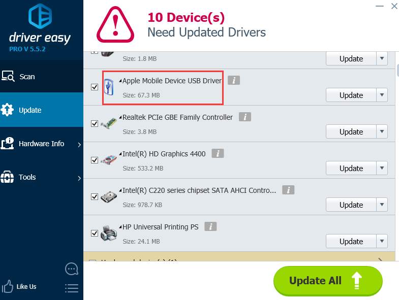 download apple mobile device usb driver for windows 10