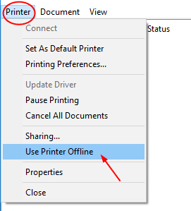 Canon Printer Offline Status