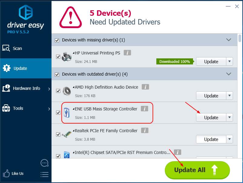 hp mass storage controller driver download