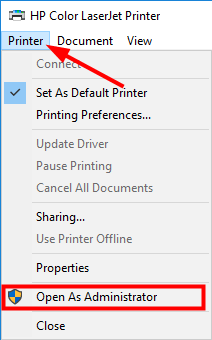 HP printer software