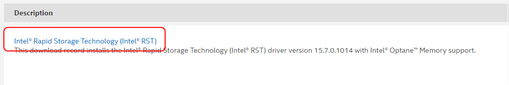 intel rapid storage technology rst update