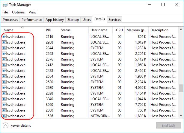 svchost.exe (netsvcs) internet