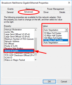 network cable unplugged errors