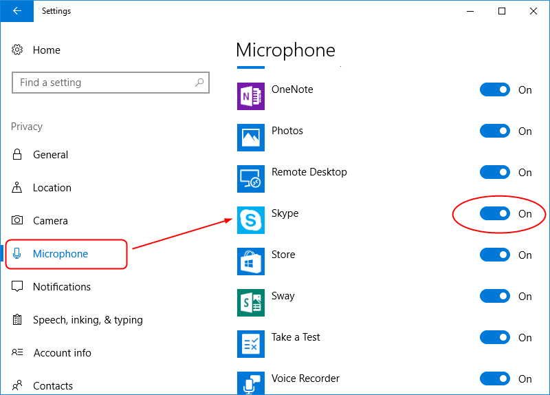 skype options windows 10