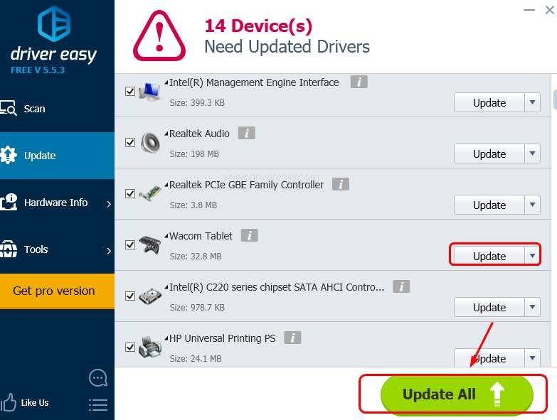 wacom device driver did not download correctly