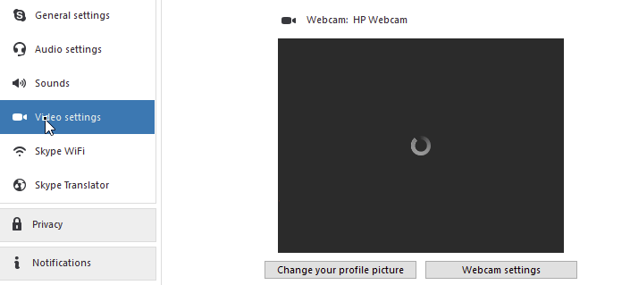windows10 webcam not working with skype
