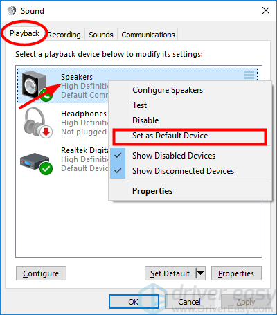 asus realtek hd audio manager no speakers