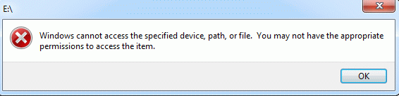 Windows cannot access the specified device path or file что делать