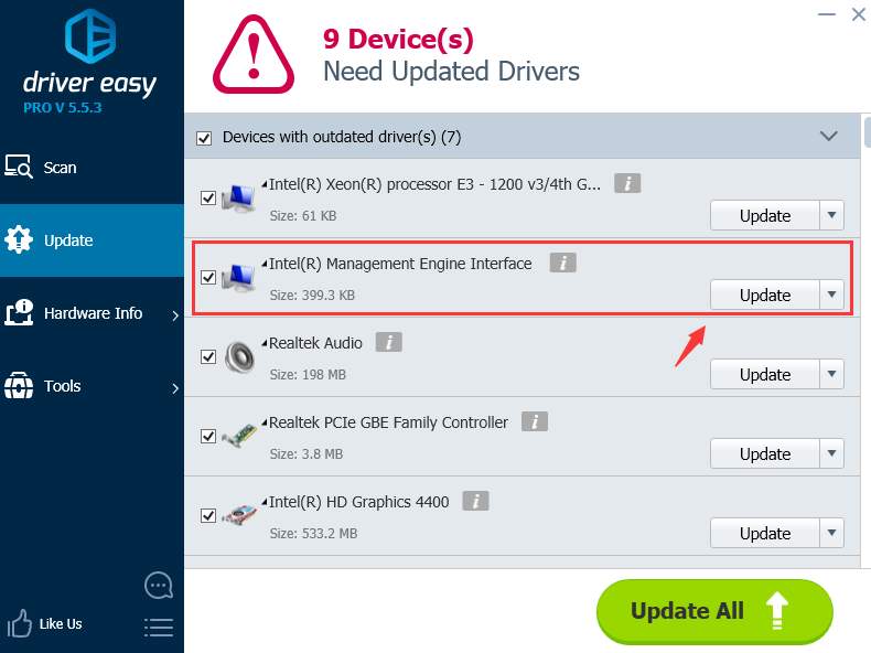 Intel R Management Engine Interface Driver