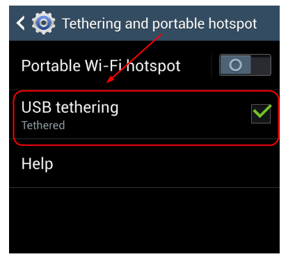 how to setup usb tethering