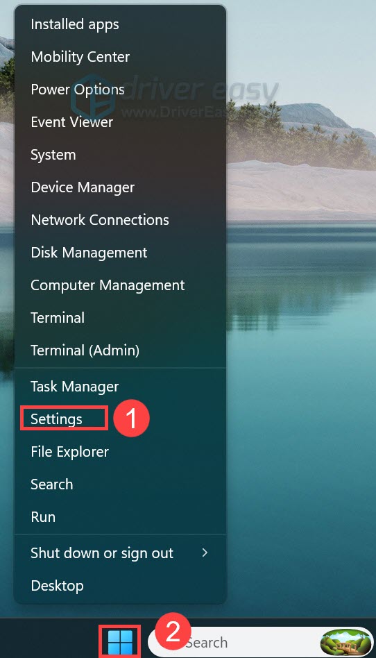 open windows settings