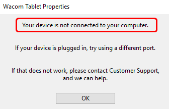 wacom ctl 471 driver wont detect