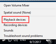 speakers not working windows 10