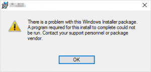 [FIXED] There Is a Problem with This Windows Installer Package - Driver ...