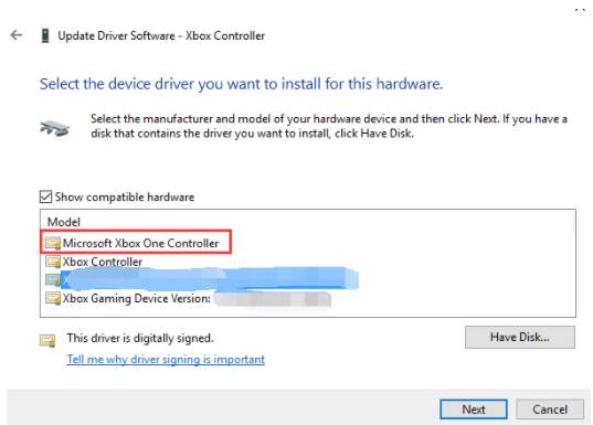 cannot find microsoft controller driver