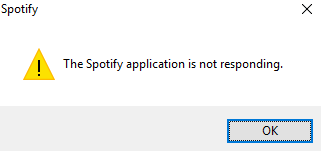 spotify not responding windows 10