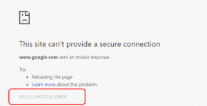 Solved: Err_ssl_protocol_error Chrome Error - Driver Easy