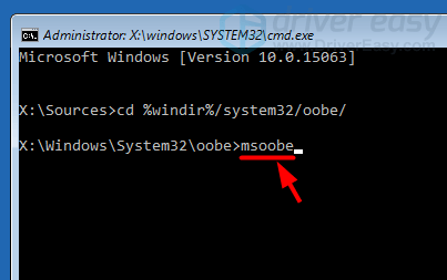 windows cannot access the installation sources