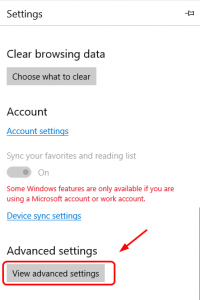 disable pop up blocker microsoft edge