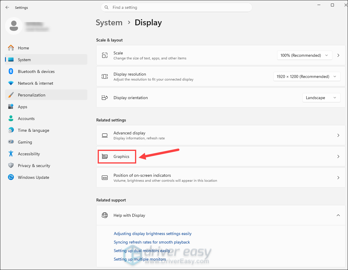 check windows pc graphics settings