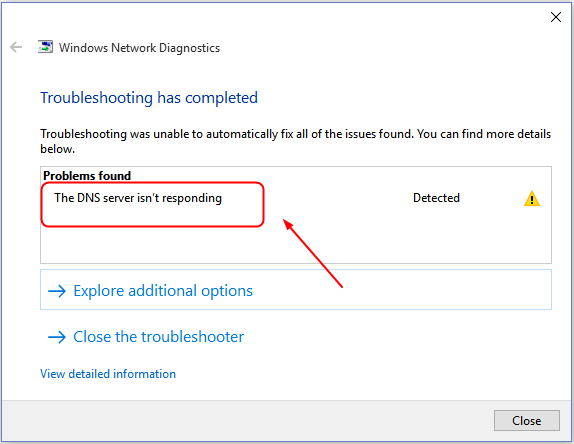 Solved Dns Server Not Responding On Windows 10