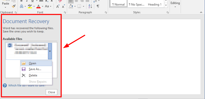 my word document disappeared