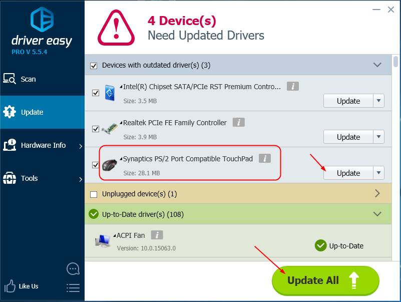 Synaptics pointing device driver как удалить