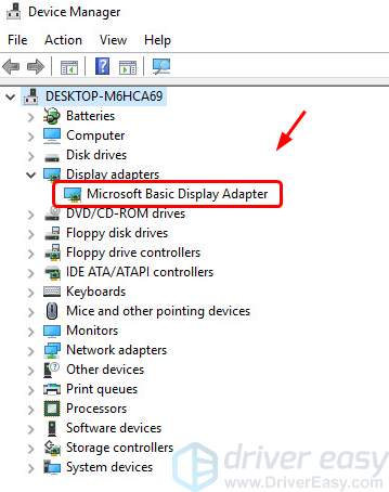 windows 10 basic display adapter hd5470