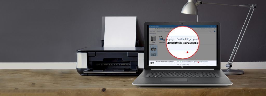 hp printer driver unavailable windows 10