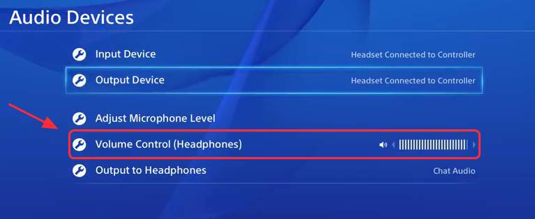 ps4 volume headphones