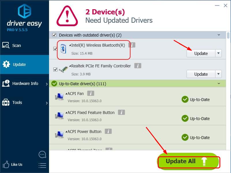 windows 10 bluetooth driver update