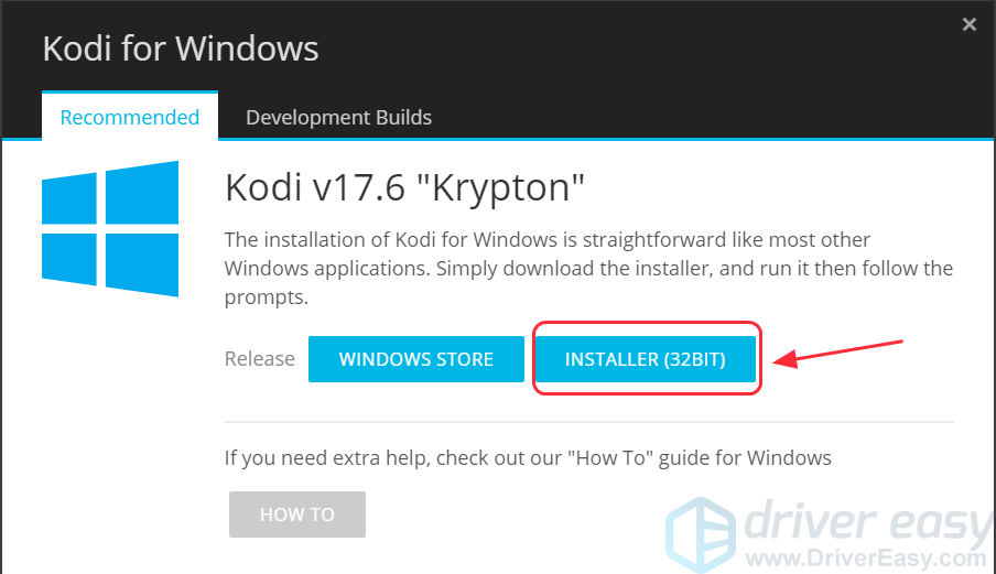 how to install older version of kodi on windows 10