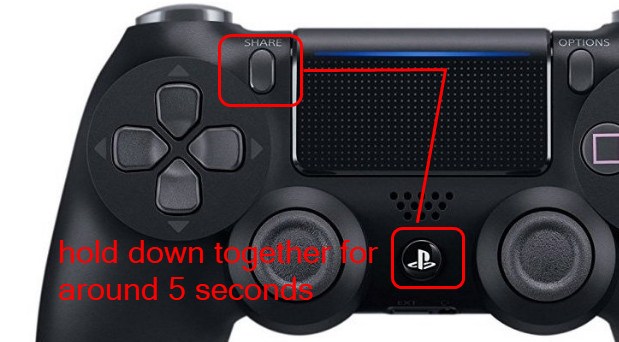 how to connect a new controller to the ps4