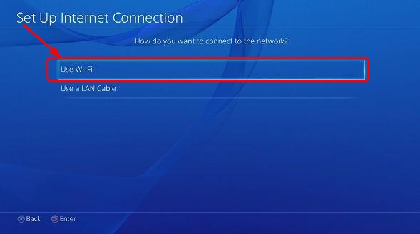 how to set up wired connection ps4